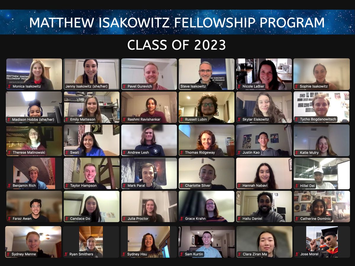 Officially kicked off the 2023 #MattFellowship Program tonight with a virtual meet-up of our 30 new Fellows!