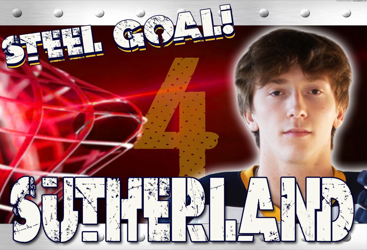 Steel Shorthanded Goal!
Sutherland from Haney and Rowswell!

Steel lead 3-2!