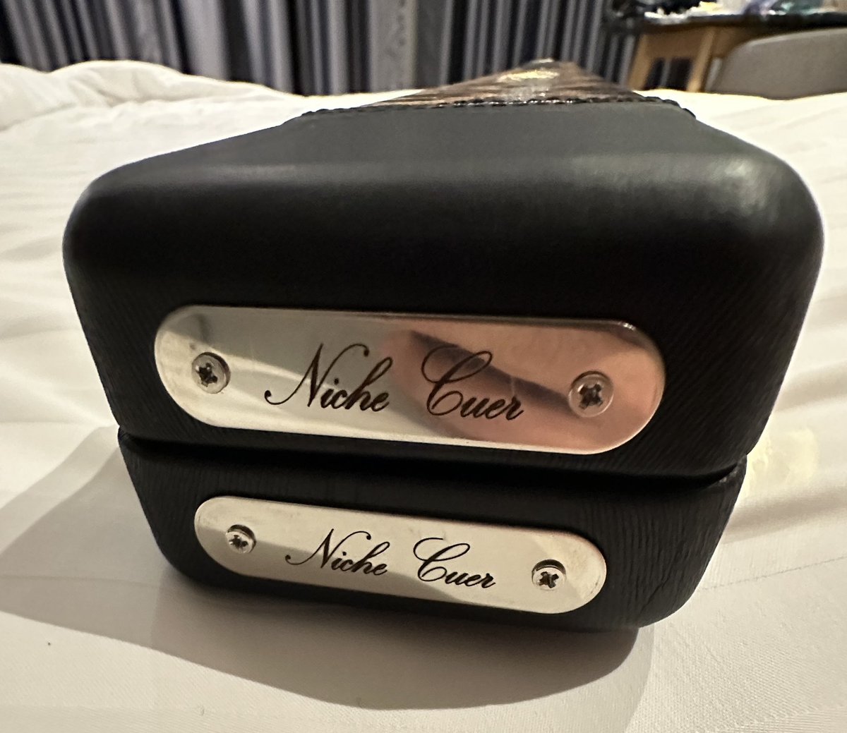 DianaUNLIKE's tweet image. In love with my new cue case 🐆

First I hesitated as it is almost as tall as me and I am not a fan of gold-coloured details… but it’s leopard pattern😻☺️

Luckily my travel bag is long enough to get it home from Bangkok

@NicheCue 
#snooker #cuecase #nichecues