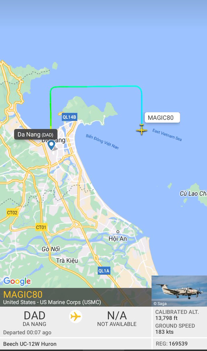 Oceanworldfree's tweet photo. USMC MAGIC80 169539 #AE6470
#DaNang
Beech UC-12W https://t.co/S9D8kImhw8