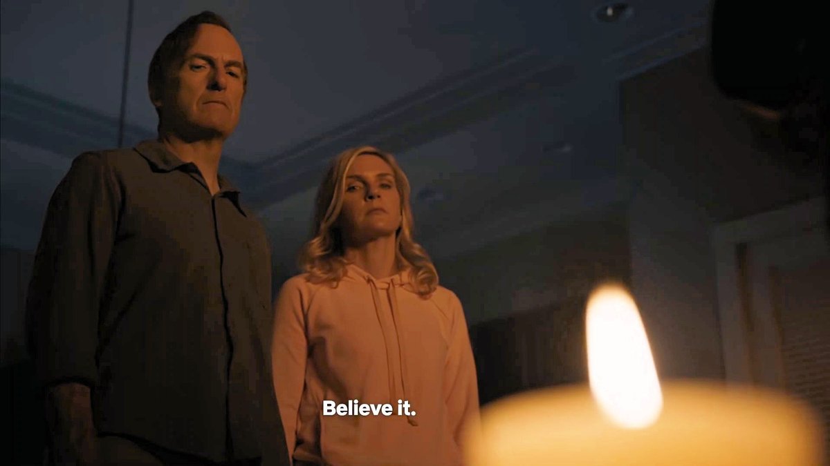 relive_bbbcs's tweet photo. @TomSchnauz The second sway of the candle flame, that made me skip a beat! - The End Times - they are coming! #bcs607

Then Lalo walks in, and I am also like Jimmy - "How?"

And then I remembered Saul - la cucaracha. #bcs508 
Hats off to you Sir, CEO of Schnauz Farm!

#BetterCallSaul https://t.co/4UmDeRH3Jt