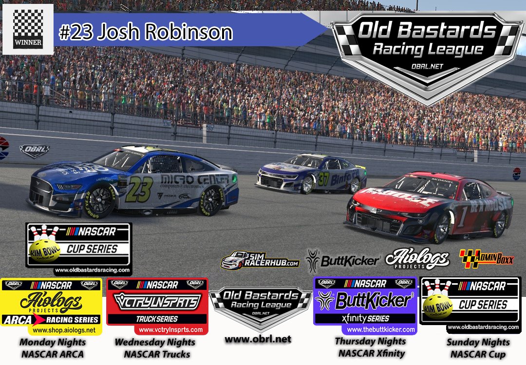 OBRL_Racing's tweet photo. The Bastards Rolled into Sin City and Put on a show in the Kim Bowl Cup Series 
Congrats Josh Robinson Winning the Race.  
Greg McDaniel andEric Essary take 2nd, 3rd in the Race

Sim Racer Hub The ButtKicker Aiologs #adminboxx https://t.co/nNqyDh2Mzl