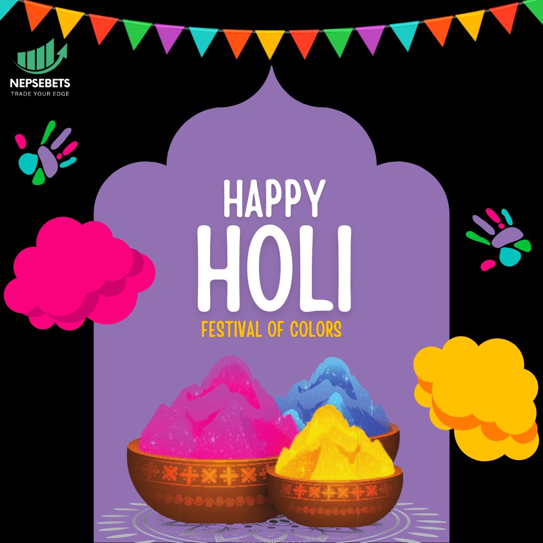 On this happy occasion of Holi, may your life be filled with the colors of happiness!!!!  
- Nepsebets Family        
                                                                                                                  
#nepal #sharebazar #nepse #nepsebets