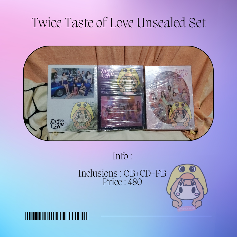 Yvone_Claire16's tweet photo. Wts lfb
• Twice Taste Of Love Unsealed Albums
✨ Taste Version
   - 180 pesos if DOP
   - 170 pesos if PAYO
✨ Fallen Version
   - 160 pesos if DOP
   - 150 pesos if PAYO
✨ In Love Version
   - 160 pesos if DOP
   - 150 pesos if PAYO
✨ Unsealed set 480 pesos
all deets below https://t.co/4Z1AzlKbPU
