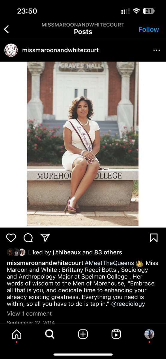 jjustdarron's tweet image. I remember being in awe of her! She was so regal and really put on for the Men of Morehouse. A Queen in every way. ♥️ #2014 #Spelhouse #AUC