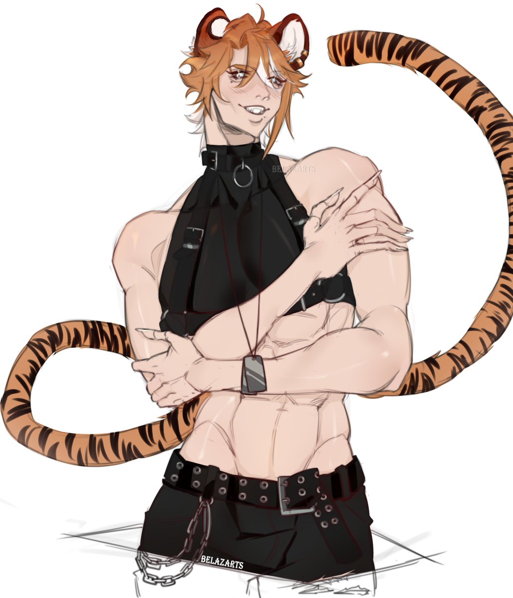 🐯🧡
had to sketch this boy~ 

#Taigallery #fanart