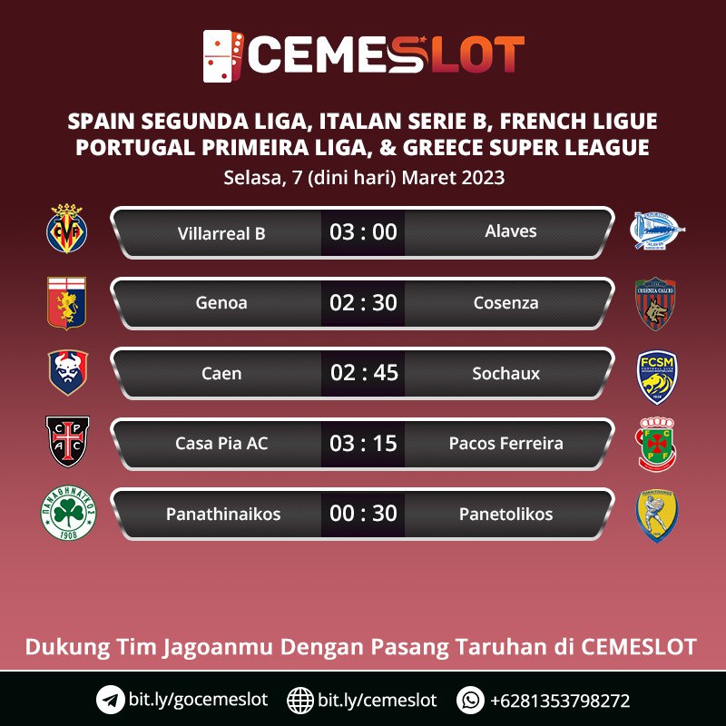 cemeslots's tweet photo. Saksikan Pertandingan BOLA ini &amp; jangan sampai lewatkan kesempatan ini dukung tim kesayanganmu
#cemeslot #bocoranslotgacor #Pajakslot #slotonline #slotterpercaya  #olympusgacor #slotolympus #lfl #medanhits #batamhits #bandunghits #jakartahits #surabayahits https://t.co/OWhRHdYYCs