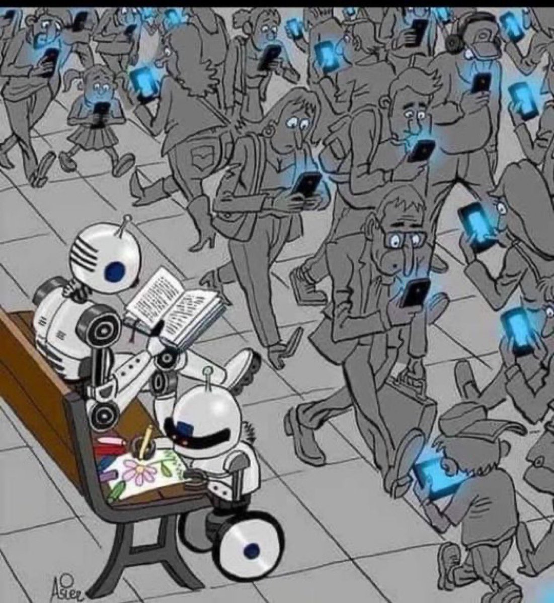 "İnsanların robotlaştırıldığı, robotların da insanlaştırılmaya çalışıldığı bir zamanda yaşıyoruz."<a href="/IoannaKucuradi/">İoanna Kuçuradi</a>