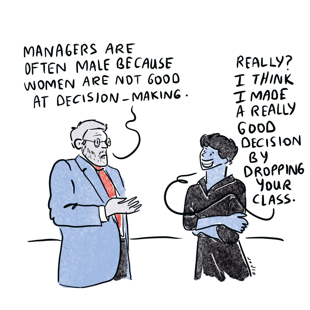 GearingRoles's tweet photo. What counter-arguments can you use to respond to arguments against #GenderEquality?
Our Humorarium Toolkit, by @iMaestroArt, contains arguments and vignettes to combat resistance and sexism in academia!
Check out @aslialpar vignettes and see more here: https://t.co/EvjiQJdRmi https://t.co/orYSYvyncA