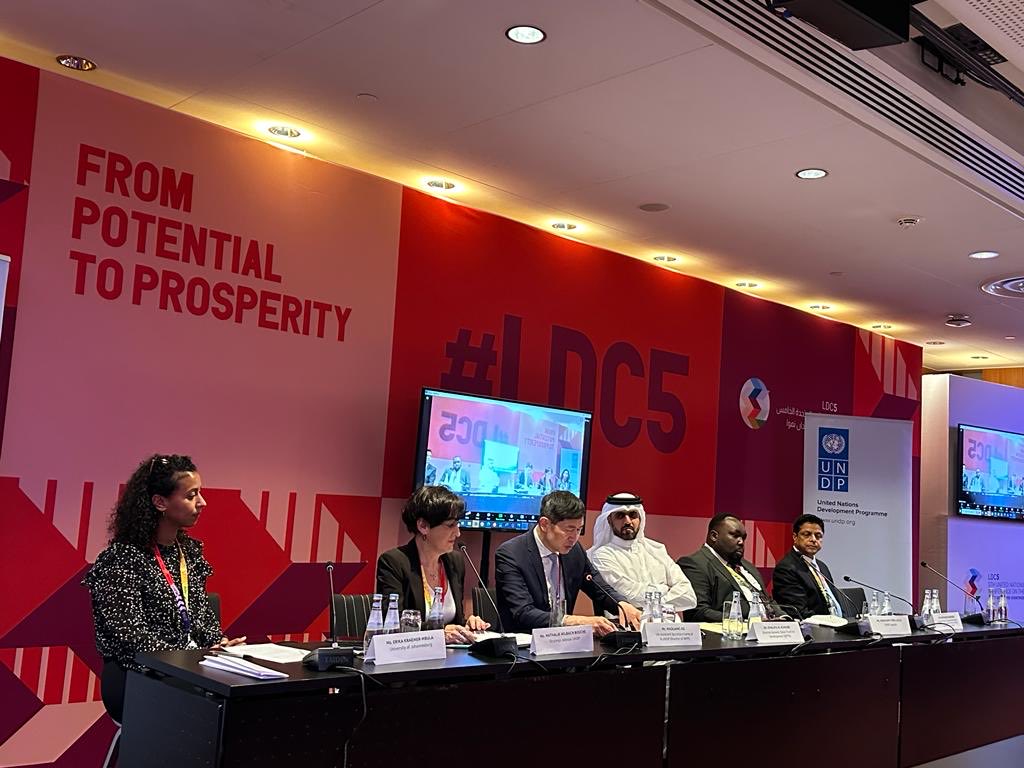 ⁦<a href="/UNDP/">UN Development</a>⁩ @QFFD event on #innovation #digitalization at #LDC5. My key message: #Ecommerce offers great opportunities for #women #entrepreneurs. Need 2 scale up successful interventions by broadening and deepening them ⁦<a href="/EIF4LDCs/">Enhanced Integrated Framework</a>⁩
⁦<a href="/wto/">WTO</a>⁩ ⁦⁦<a href="/SSWA_UNESCAP/">UNESCAP SSWA</a>⁩