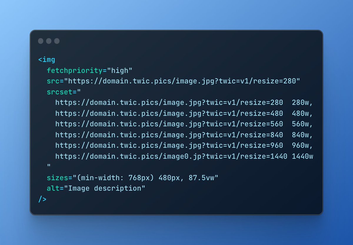 TwicPics's tweet image. 💡 #LCP tip

Ensure LCP resource starts loading as soon as the HTML doc is received.

🔷 Use priority hints by adding fetchpriority="high" to your LCP image

🔷 Never lazy-load your LCP image as the resulting loading delay is included in the calculation of the LCP time