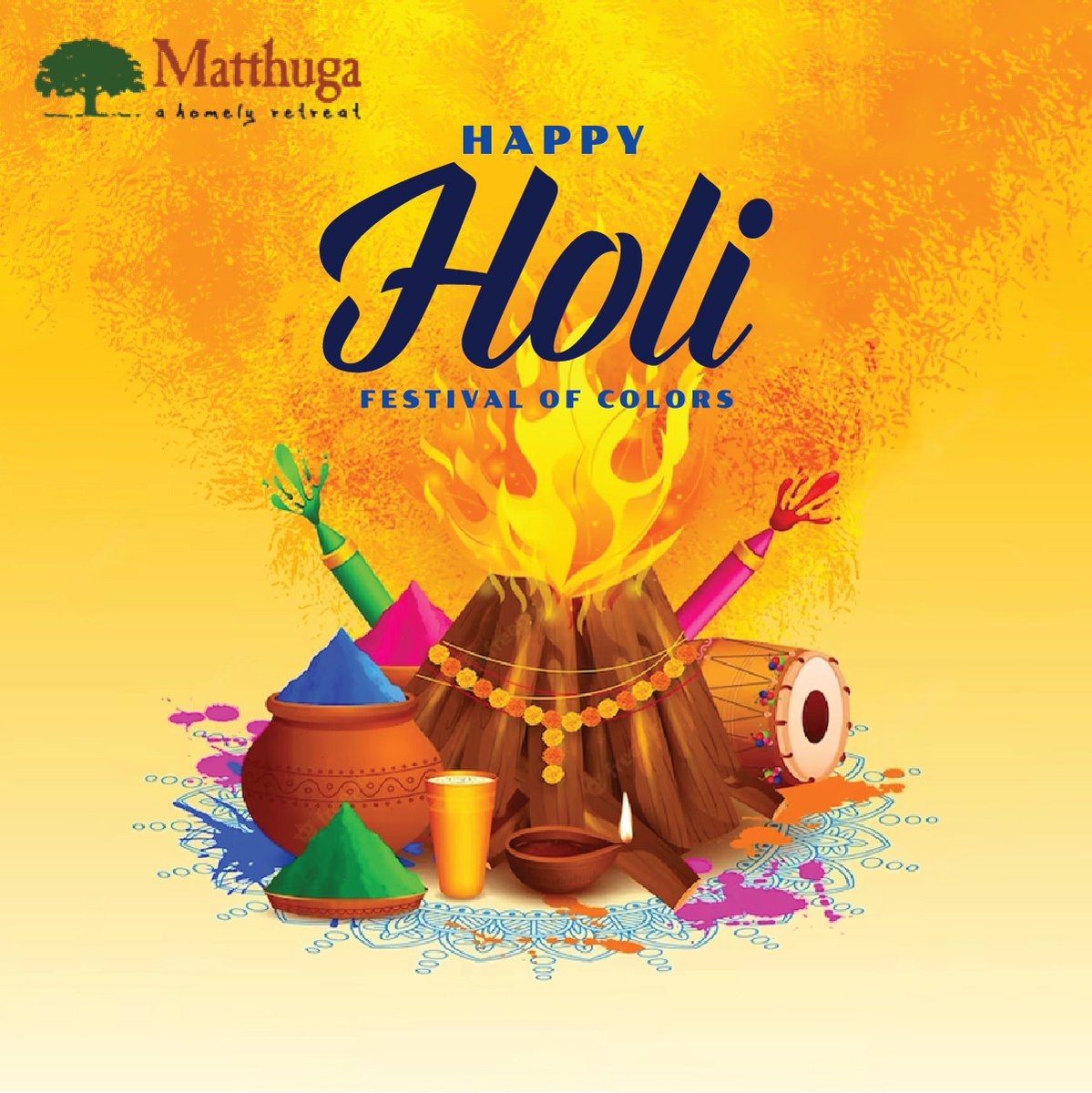 MatthugaHotel's tweet photo. May the vibrant colors of Holi brighten up your life. 

Matthuga Hotel wishes you a Happy Holi!

#matthugahotel #holi2023 #festivalofcolors #holi #colorsofholi https://t.co/8BN7htuxY9