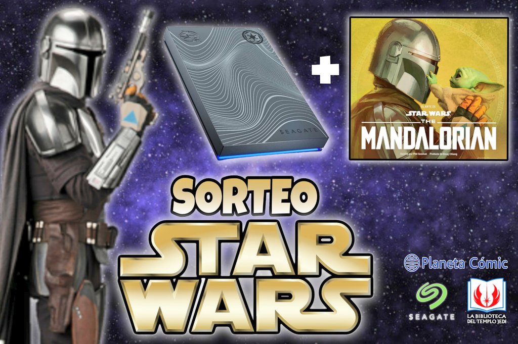 ⭐⭐SORTEO STAR WARS⭐⭐⭐
Sorteamos éste increíble Pack de Disco Duro de Beskar y el libro de Arte de #TheMandalorian T2. Para participar solo tenéis que seguir a <a href="/seagategaming/">Seagate Gaming</a>, <a href="/PlanetadComic/">Planeta Cómic</a> y a <a href="/bibliotecaJedi/">La Biblioteca del Templo Jedi #StarWars</a>, y retuitear el post. Solo para España. Válido hasta el 15 marzo