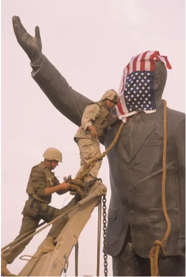 "A marine climbed to the top and pulled out an American flag. No, no, you can’t be doing this, I gasped, at least allow the facade of liberation to last for a day. But no, he covered the face of the defeated dictator with the flag of his victorious nation"
theguardian.com/world/2023/feb…