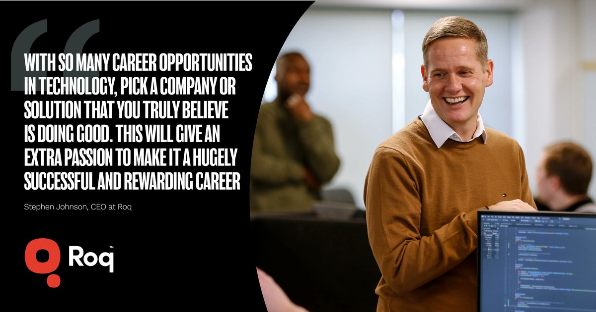 ROQTALK's tweet photo. It’s #NationalCareersWeek, so we asked #Roq CEO Stephen Johnson what advice he’d give his younger self on pursuing a #CareerInTechnology. Wise words!
#NCW2023 #CareerAdvice #QualityEngineering #LikeNoOther #FutureITprofessionals https://t.co/iOiYsmf4QB