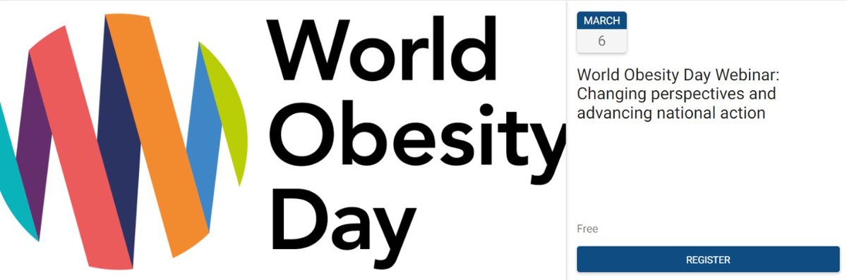 Hoy 6 de marzo a las 13.00 h no te pierdas el webinar de <a href="/WorldObesity/">World Obesity</a> 
💻 Changing perspectives and advancing national action 
🌐 Escucharemos las prioridades de los gobiernos en la acción sobre #obesidad a nivel nacional y mundial, ¡apúntate! i.mtr.cool/cmjhmyeawa