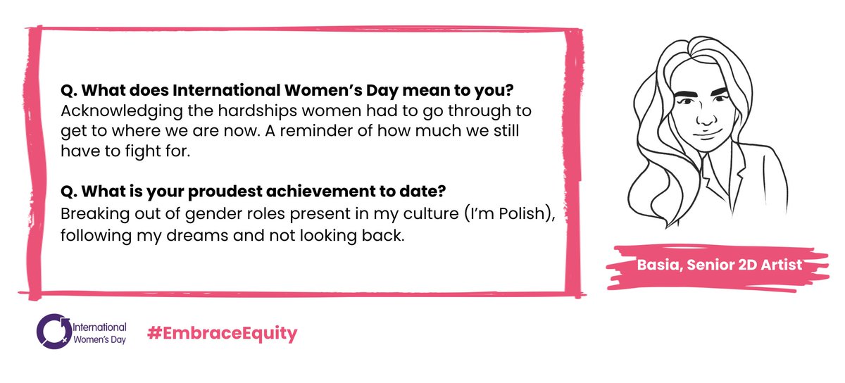International Women’s Day is approaching on 8th March and, and at Talewind, we want to celebrate the occasion by getting to know the women in our team better!

 First up Basia, our Senior 2D artist, explains why IWD is important to her.

#IWD #EmbraceEquity #gaming #Roblox