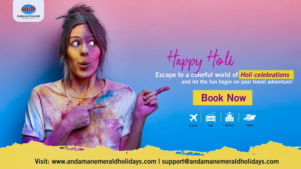 Experience the colors of life with our Holi travel adventure!🌴🌱
#holitravel
#holifestival2023
#travelindia
#indiaholifestival
#festivalofcolors
#holicelebration
#travelgoals
#colorfuladventure
#TravelWithFamily
visit us: andamanemeraldholidays.com