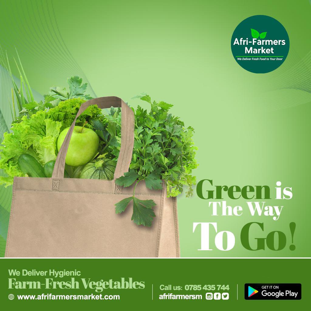afrifarmersm's tweet photo. Go green or go home 😎 
Let’s Keep it green and keep our planet clean!
We are an eco-friendly food grocery store dealing in all fresh foods! Order online and we deliver to your doorstep.
#everythinggreen #gogreen #freshfood #greenfood #fruitsandveggies #afrifarmersmarket https://t.co/ySyhhZ95nA