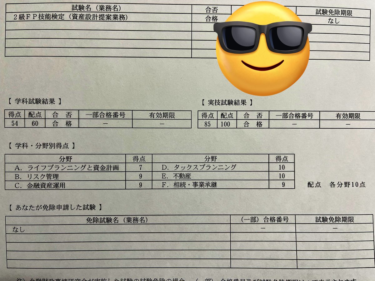 Mitsuya_800's tweet image. FP2級の合格通知が届いたわけですが、この得点は我ながら素晴らしいなと。
今日ばかりは自慢させてください。

#FP2級 
#Webライター
#Webライター初心者
#Webライターと繋がりたい