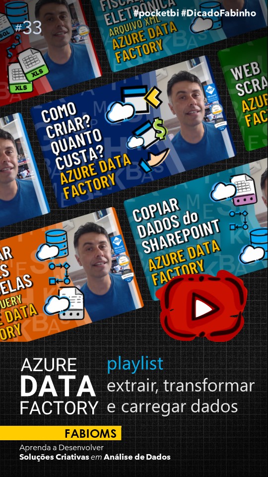 fabioms_br's tweet image. Playlist do Youtube para aprender como extrair, transformar e carregar os dados utilizando o Azure Data Factory

▶️ youtube.com/playlist?list=…

#microsoft #dataplataform #azure #datafactory #pocketbi #dailypost #DicaDoFabinho