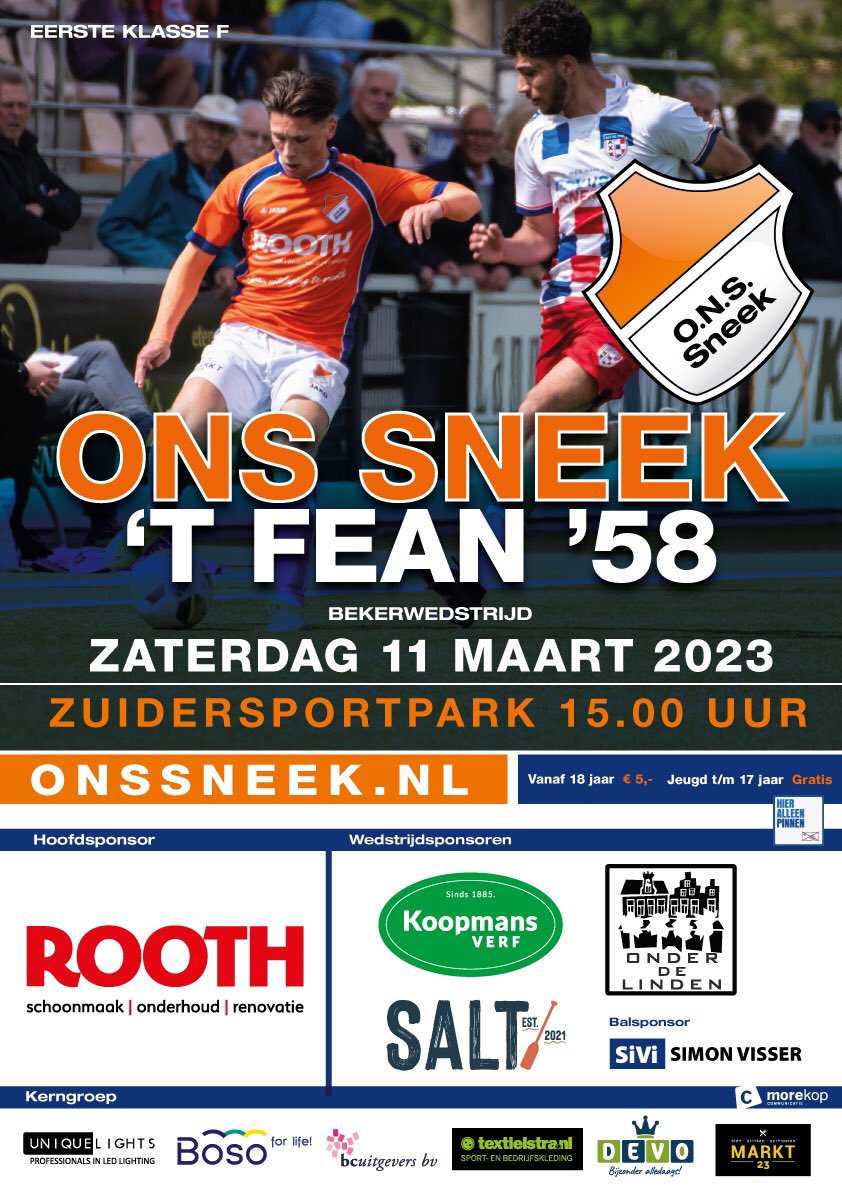 ONSSneek's tweet photo. 📅 Deze week op het Zuidersportpark:
Vrijdag: ➡️ vanaf 19.30 uur Vrouwen 7x7 voetbal met aansluitend derde helft
Zaterdag:
➡️ 15.00 uur ONS Sneek - @vvfean58
➡️ Vanaf 18.00 uur ONS Sneek Feestavond 🕺
#onsfea https://t.co/iEpsVbpoZj
