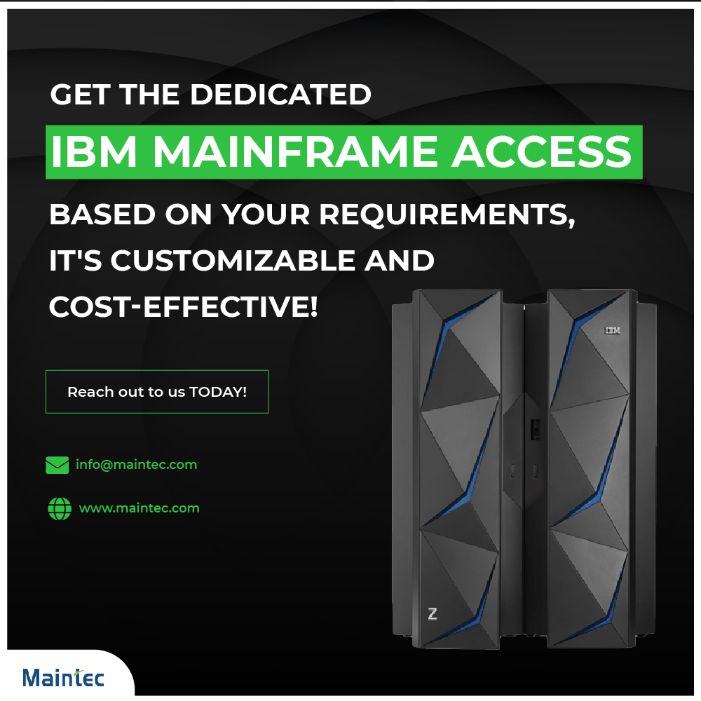 MaintecTech's tweet image. In search of affordable and easily accessible #ibmmainframeconnectivity?
Contact us today!
lnkd.in/fM8gkmk
#mainframe #mainframeaccess #dedicatedaccess #mainframeconnectivity