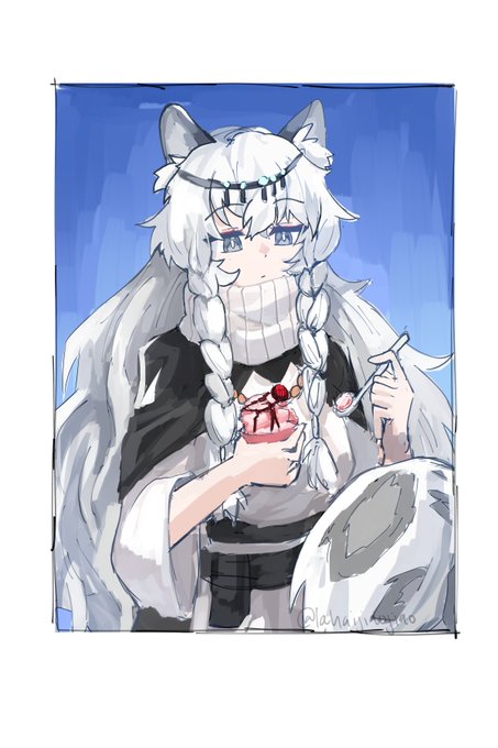 day 12 - pramanix eating shaved ice#arknights #明日方舟 #100日チャレンジ 