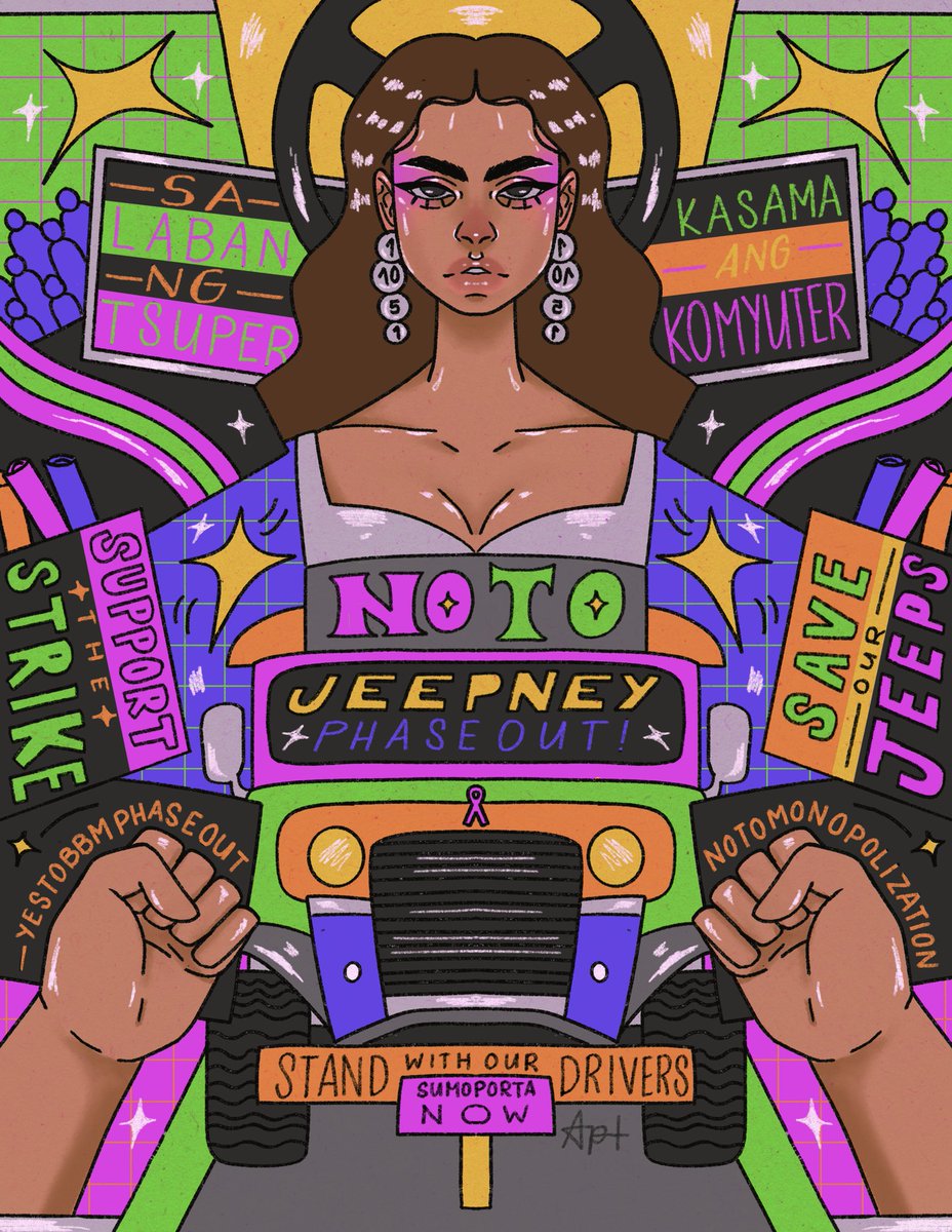 chknmcnuggies's tweet image. Tayo’y makiisa at suportahan ang Transport Strike para sa ating mga Tsuper at Operators na patuloy nananawagan para sa kanilang kabuhayan at ng buong bayan laban sa di makatarungan na modernisasyon

#SupportTransportStrike #NoToJeepneyPhaseout
#YesToProPeopleModernization
