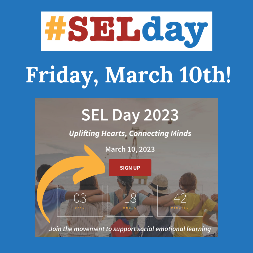 Happy #SELweek! Get excited for #SELday on Friday! 

💗Sign up to show your support: selday.org/sign-up/

💗Choose how you want to take action

💗Advocate & Share! 

#SEL #SELMatters #SocialEmotionalLearning #MBSEL