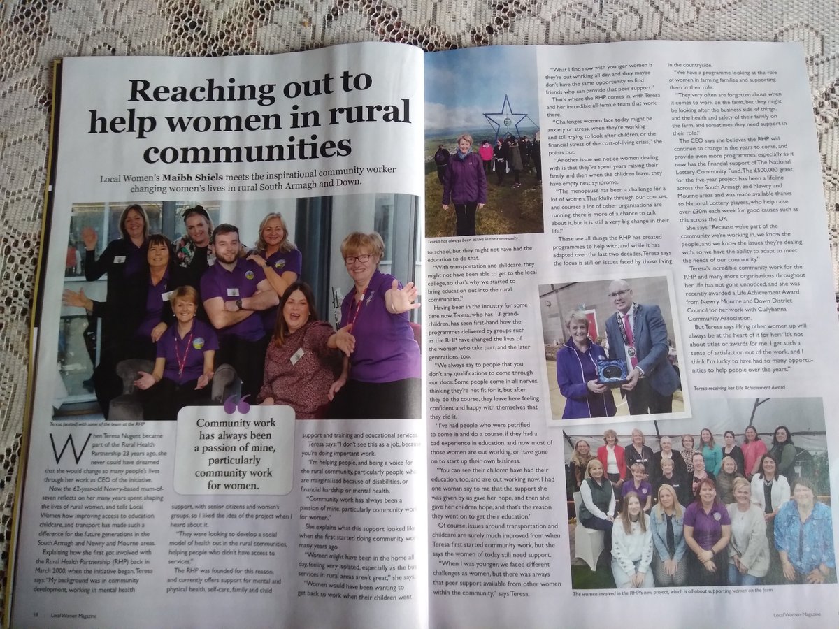 Rural Health Partnership (@rhpsa02) on Twitter photo Check out this months edition of <a href="/LocalWomenMag/">Local Women Magazine</a>  which features our very own CEO Teresa Nugent.
A fantastic article showcasing the work Teresa has been involved in, and that of the Rural Health Partnership.
#caringforcommunities Check out this months edition of <a href="/LocalWomenMag/">Local Women Magazine</a>  which features our very own CEO Teresa Nugent.
A fantastic article showcasing the work Teresa has been involved in, and that of the Rural Health Partnership.
#caringforcommunities