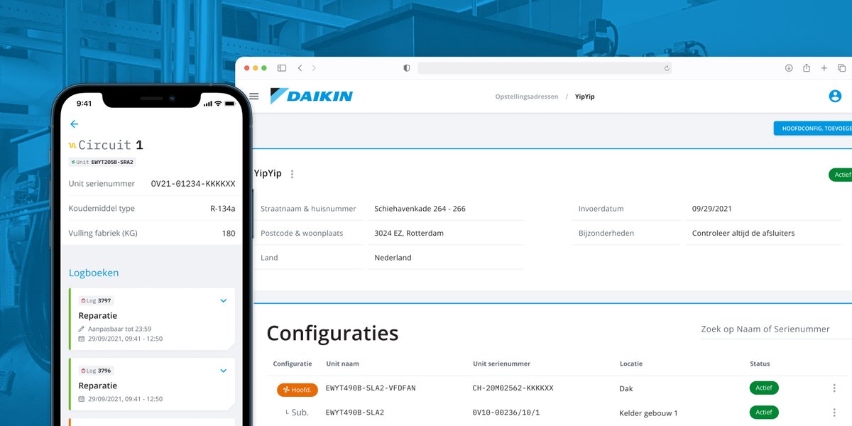 🎉Wij hebben een nieuwe oplevering gedaan voor onze klant Daikin Nederland. 
 
Met deze app is Daikin weer een stap verder in het digitaliseren van het bedrijf. 

Meer weten over de ontwikkeling van de app? Bezoek onze website yipyip.nl/portfolio/daik…