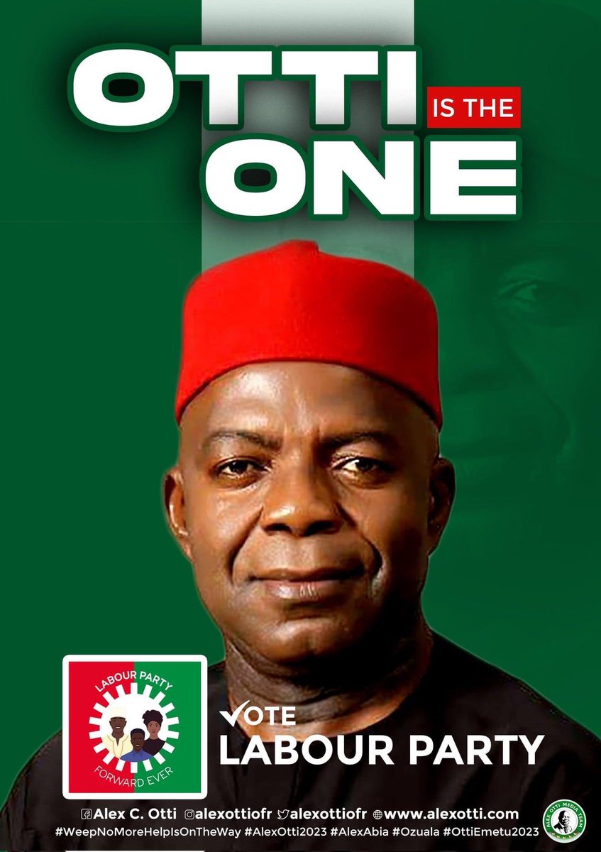 My Abia State people we are voting Dr Alex Otti for governor. LP from top to bottom. 

#PeterGoWork 
IREV 2 State #OBIdientsMovement #ObiWon  Lagos