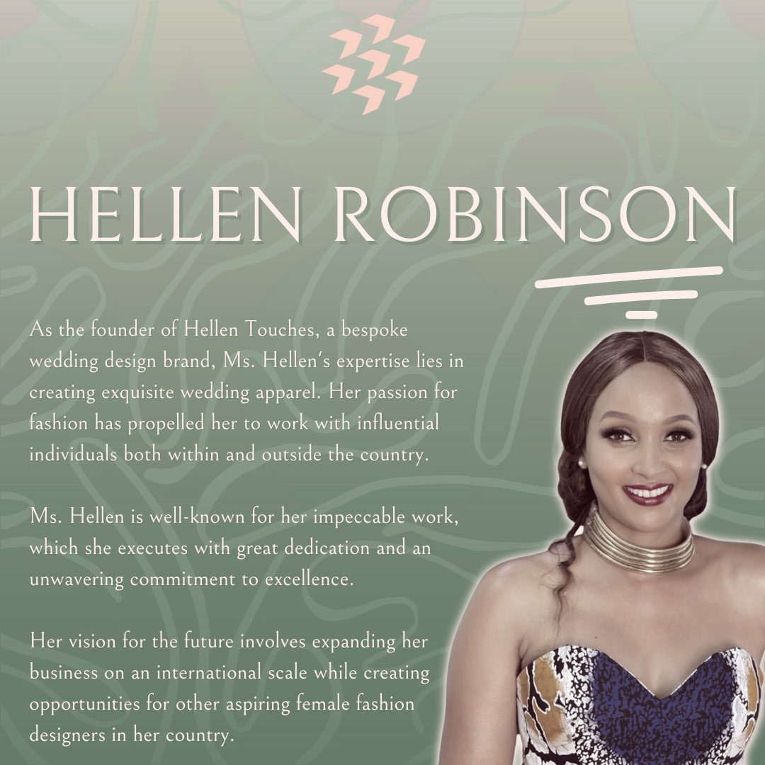 🪡🌼 Hellen Robinson - owner of #HellenTouches
#PZGPR
#fashiondesigners #tanzaniadesigners #fashionandtextile
#womenempowerment