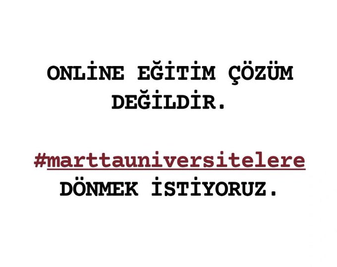 #cbunikarari #marticinegitimkararı Bugün olumlu bir sonuç bekliyoruz. Online eğitimle olmuyor daha ne kadar bu şekilde devam edebiliriz? Yanlışınızdan dönün artık! Yüz yüze eğitim istiyoruz! @YuksekogretimK @erolozvar