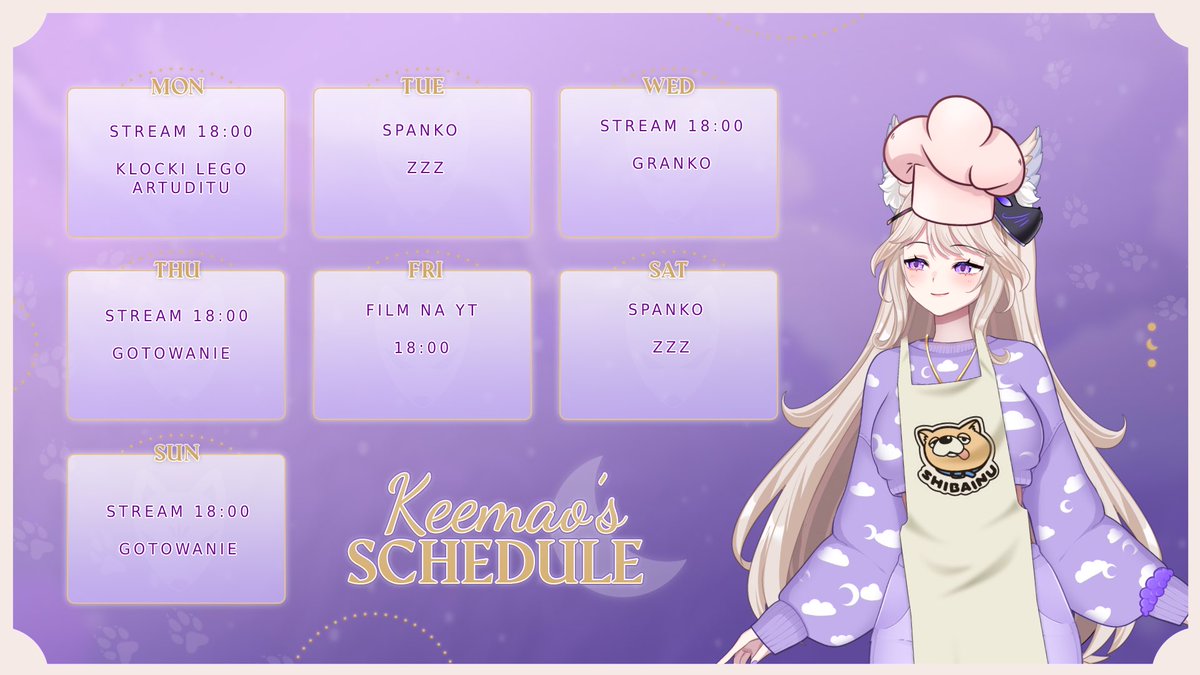 Schedule na ten tydzień! Będziemy się razem fajnie bawić😎🤙🏻
#VtuberUprisings
