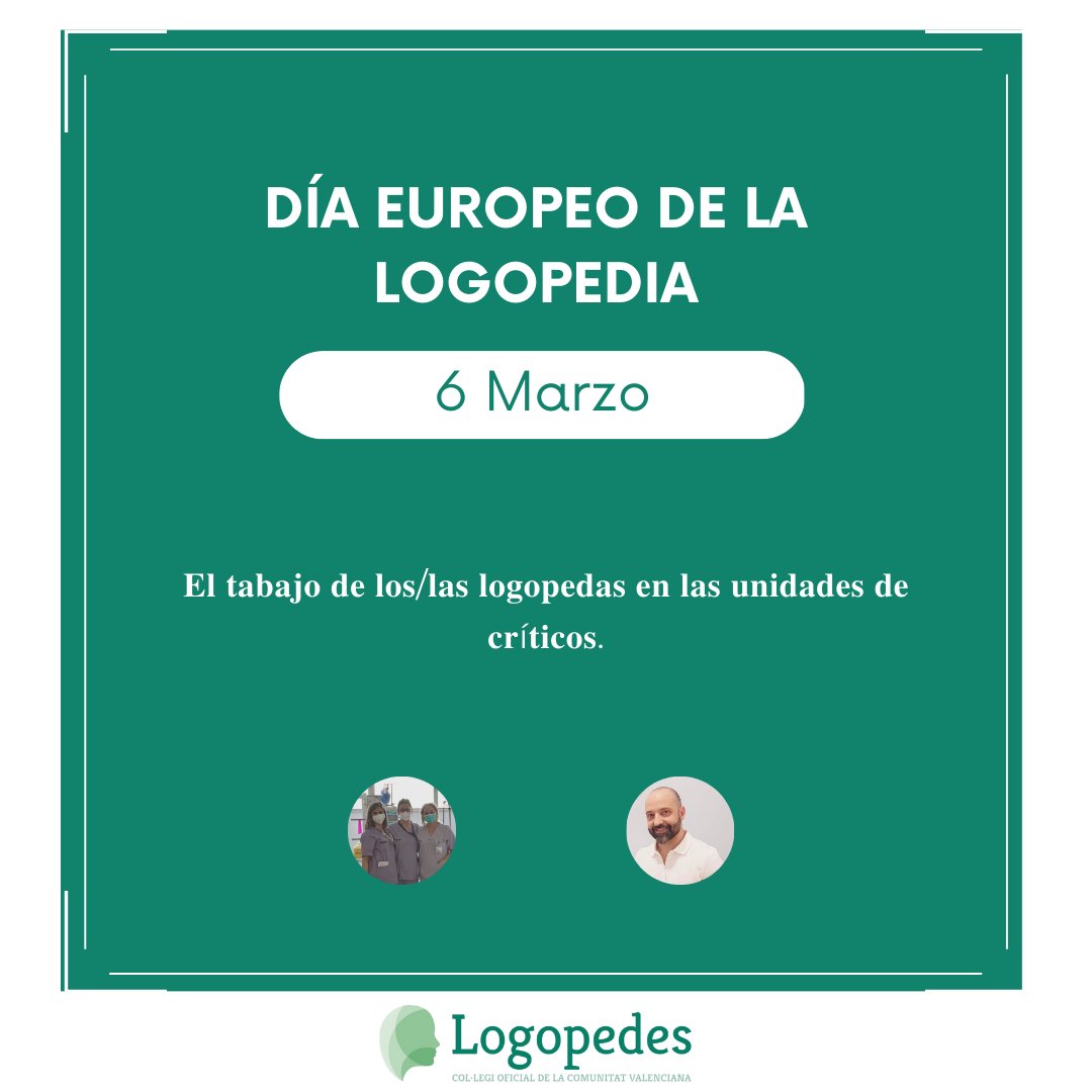 📢En el #DíaEuropeoLogopedia queremos  reivindicar nuestra labor  para prevenir profundas secuelas que deteriorarán el estado general de las personas, durante las largas estancias en Unidades de Críticos. 👇👇👇👇