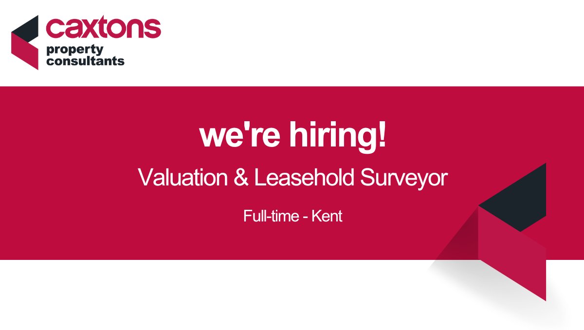 Caxtons Property Consultants (@caxtonsproperty) on Twitter photo We have a new opportunity for a Chartered Surveyor to join our well-established and successful Valuation and Lease Advisory Department.
To find out more about the role and to apply, please contact Deborah Preston: dpreston@caxtons.com
#CharteredSurveyor #Surveying #JobsInKent We have a new opportunity for a Chartered Surveyor to join our well-established and successful Valuation and Lease Advisory Department.
To find out more about the role and to apply, please contact Deborah Preston: dpreston@caxtons.com
#CharteredSurveyor #Surveying #JobsInKent
