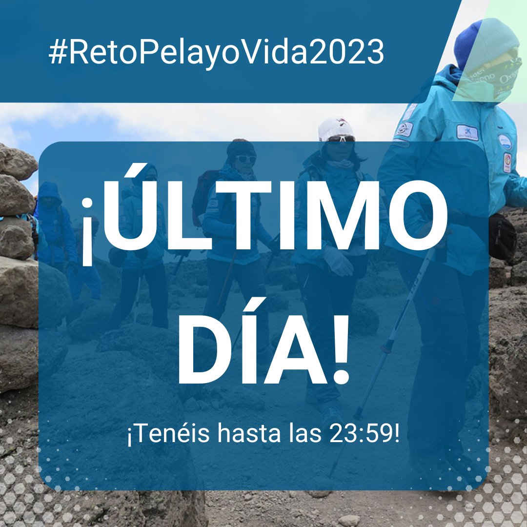 Tan solo quedan menos de 13 horas para el cierre de candidaturas para el #RetoPelayoVida2023.🌍

Si todavía no te has apuntado y formar parte de esta gran aventura de superación que es el #RetoPelayoVida, date prisa y escríbenos través del enlace en la bio. 👆👆