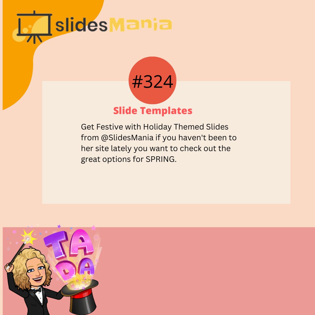 #MagyarsMagicalTechTips #324  Creating a Springtime Presentation? Why not inspire viewers with Springtime template from @SlidesManiaSM 🌷 slidesmania.com/happy-spring-f…
💐slidesmania.com/vivian-free-sp… #ChangingTHERoutine #GoogleSlides #PowerPointTemplates #Templates #Customizable #SavingTime