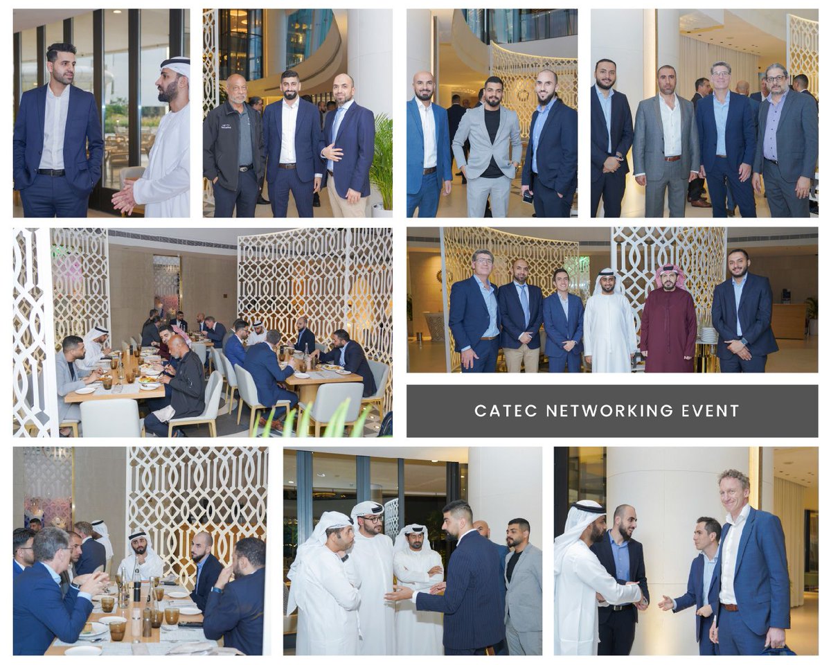 CatecMobility's tweet photo. We recently hosted a #networking event for UAE's booming #EV market. Attendees included the EVBox management team, our clients and partners, Gov't officials, and industry leaders. We discussed the development of the EV ecosystem and explored collaboration opportunities. 
@evbox https://t.co/9flgWW4OKj