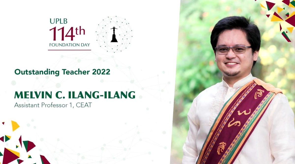 uplbDEE's tweet photo. Asst. Prof. Elvin D. Dulce and Asst. Prof. Melvin C. Ilang-Ilang were recognized in the UPLB Convocation Program and Awarding Ceremonies held today, 06 March 2023, at Charles Fuller Baker Memorial Hall.

📷: UPLB Facebook page

#DEEToday https://t.co/CNRmieBfPr