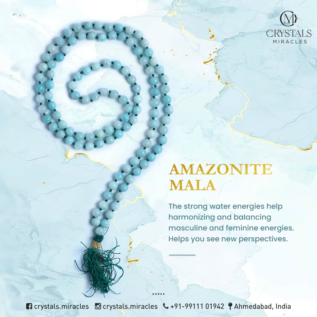 Elevate your Meditation Practice with this Beautiful #AmazoniteMala! 💚 Known for its calming and soothing energy, Amazonite is the Perfect Stone to help you connect with your Inner Self. #Amazonite #Mala #Meditation #SpiritualJewelry #HealingEnergy #PositiveVibes #MalaBeads