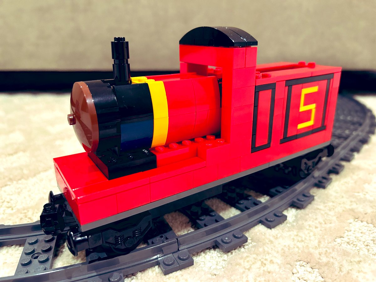 TheEdwinMach's tweet image. He’s now into Thomas the Train so built him #1 and #5 trains! @LEGO_Group #NeedMoreLego