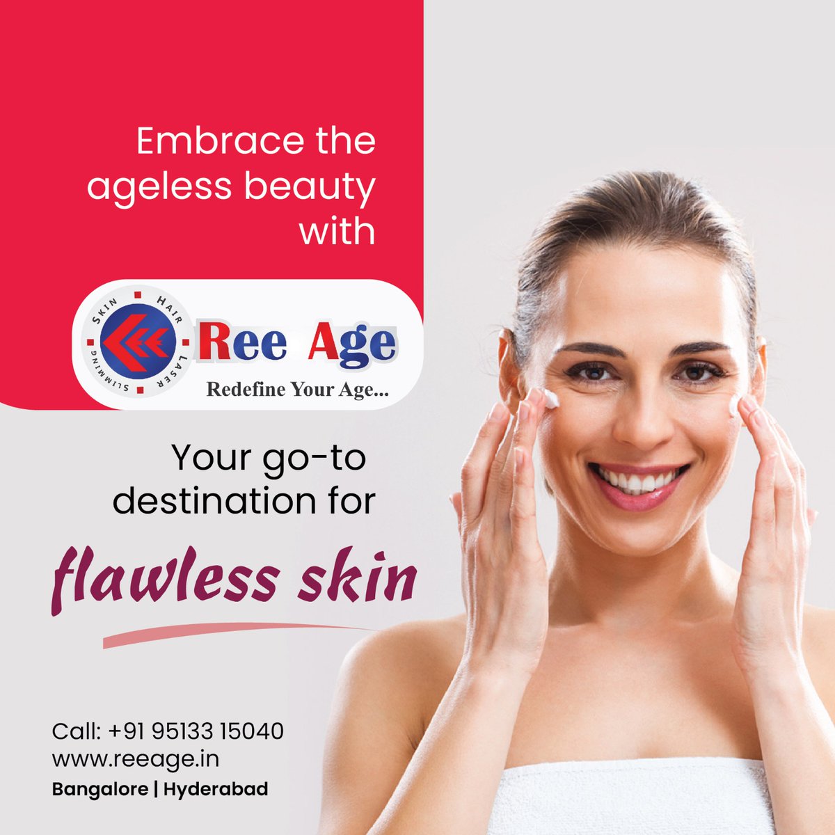 Ree_Age's tweet photo. Embrace the ageless beauty with ReeAge
https://t.co/upuWqi9Cud
Call - +91 9513315040
#antiaging #skincare #beauty #skincareroutine #skin #antiwrinkle  #healthyskin #skincaretips #skincareproducts #aesthetics #antiagingskincare #esthetician https://t.co/uQiMkWrgxe