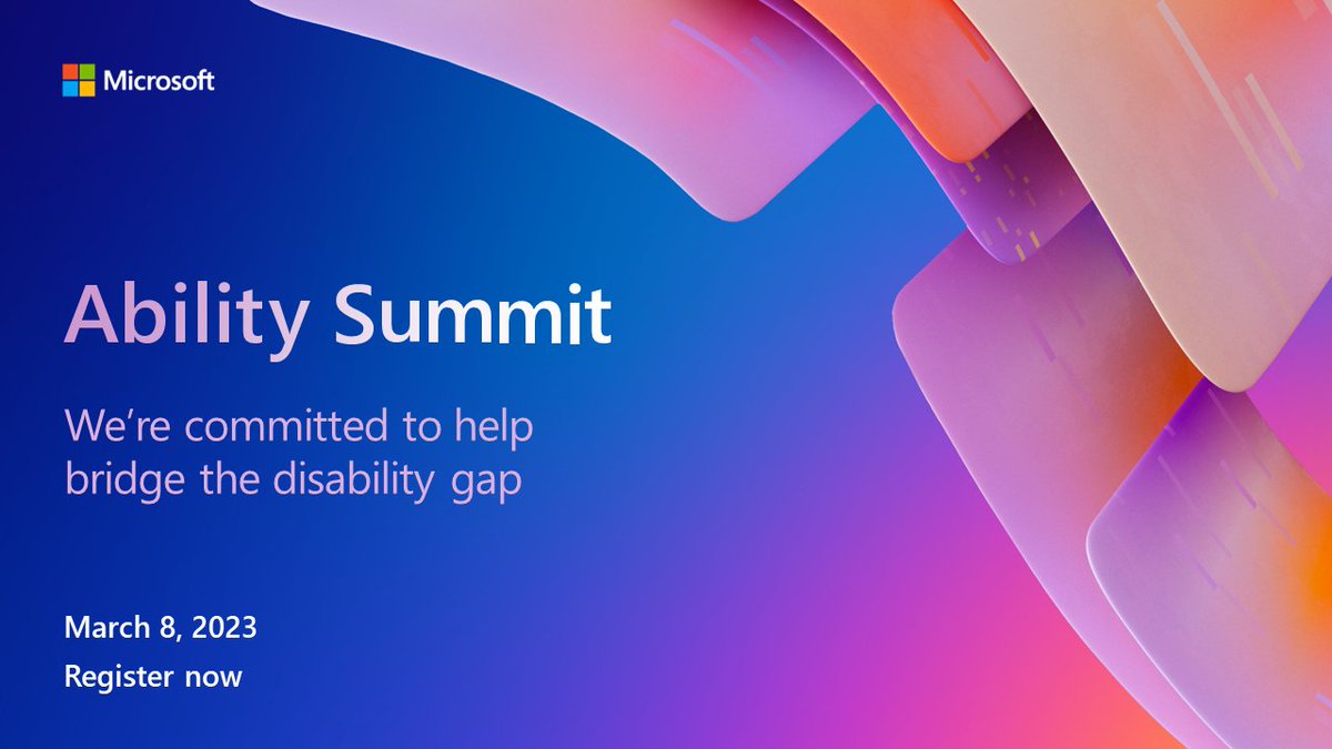 MicrosoftUAE's tweet photo. 💻 Join us on March 8, 2023, for #AbilitySummit and be the first to discover the tools that disabled developers can use to accelerate their work, and how they can create more inclusive tech.

👉 Register today: https://t.co/8e4cZESEsI

#MicrosoftMEA #MicrosoftAccessibility https://t.co/zaYMxhUbse