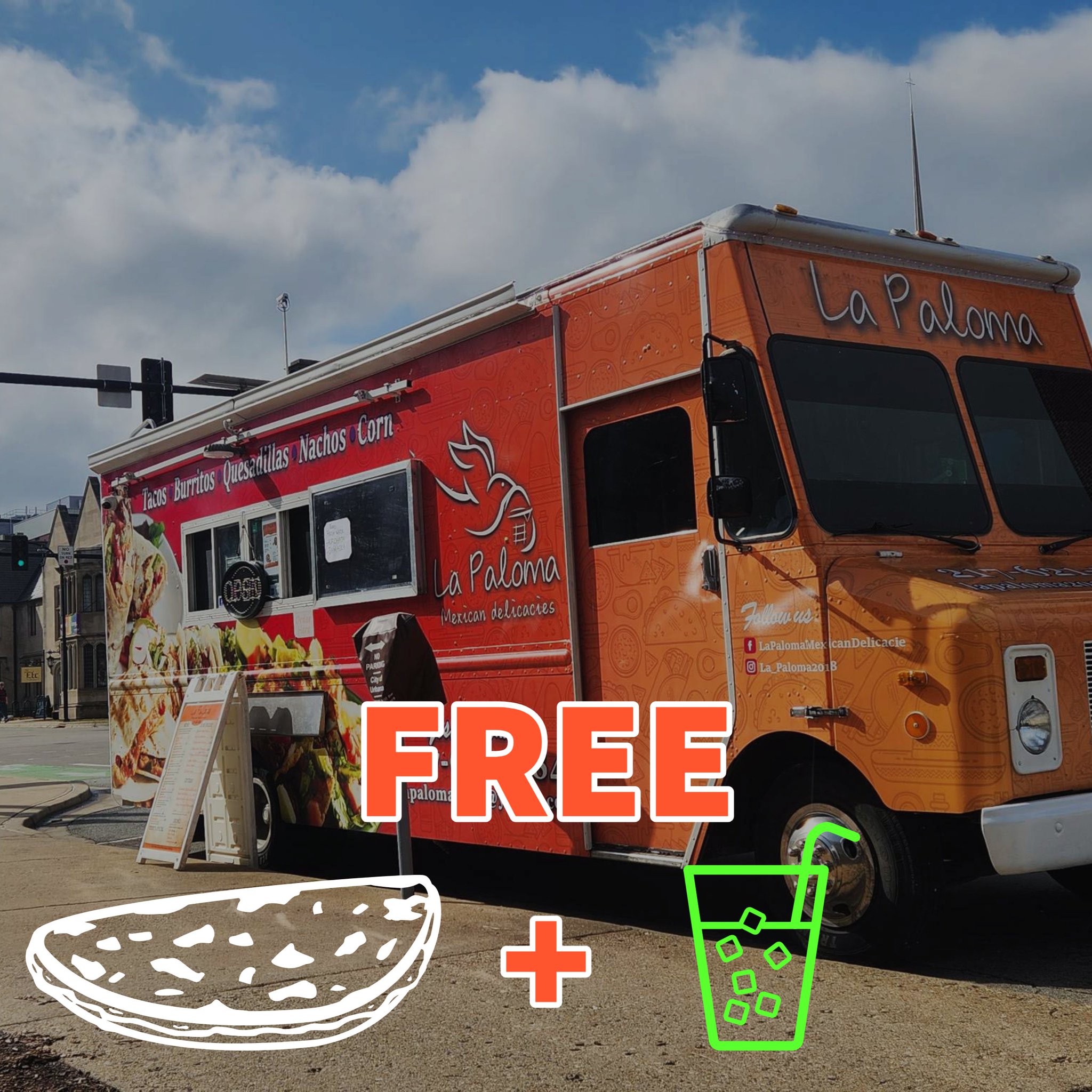 UIUC Free Food on Twitter "FREE QUESADILLAS + AGUA FRESCA Where? La Paloma Food Truck (1110 W
