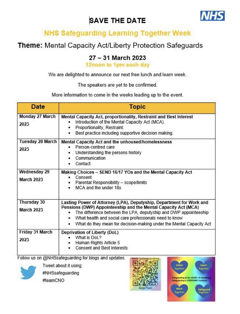 #Hello MNI Catherine πππ (@randallcath) on Twitter photo Another fabulous event to showcase and be proud of our learning and sharing together π<a href="/nhssafeguarding/">NHSsafeguarding</a> <a href="/HilaryGarratt/">Professor Hilary Garratt CBE,RN,HV, PhD (Hon),MSc</a> #NHSSafeguarding save the date for our next free learning together week 27th to 31st March 2023.
Raising the roar and doing better re mental capacity moments. Another fabulous event to showcase and be proud of our learning and sharing together π<a href="/nhssafeguarding/">NHSsafeguarding</a> <a href="/HilaryGarratt/">Professor Hilary Garratt CBE,RN,HV, PhD (Hon),MSc</a> #NHSSafeguarding save the date for our next free learning together week 27th to 31st March 2023.
Raising the roar and doing better re mental capacity moments.