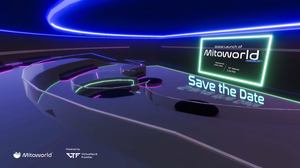 Mitoworld_io's tweet image. The Global Launch of Mitoworld is happening at 2:30PM on the 14th of March, 2023! 🚀🌎🎉

Stay tuned as we count down to the reveal of how YOU can be a part of this monumental event! 

#MitoworldLaunch #Mitoworld #Metaverse #Web3 #VirtualWorlds  #DigitalAssets #FutureTech
