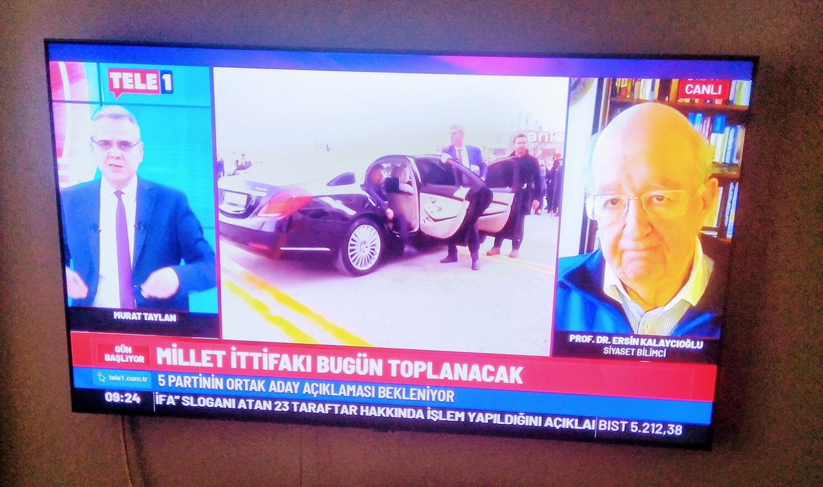GERÇEKLERİN kanalı @tele1comtr #GünBaşlıyor programını @murattaylan72 ile Sayın porof Dr Ersin Kalaycıoğlu ile siyaset yorumlarını izliyorum beklerim.
@emrkongar 
@merdanyanardag